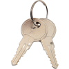 Global Industrial Replacement Keys For Computer Cabinet Model 607294/607295, Set Of 2