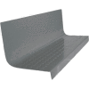 Rubber Raised Circular Stair Tread Square Nose 20.44" x 42" Dark Gray