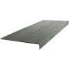 Rubber Raised Circular Stair Tread Square Nose 12.06" x 42" Charcoal