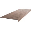 Rubber Raised Circular Stair Tread Square Nose 12.06" x 42" Fawn