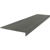 Rubber Low Circular Profile Square Nose 12.5" x 48" Charcoal