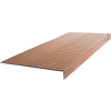 Rubber Raised Circular Stair Tread Square Nose 12.06" x 48" Sandstone
