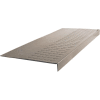 Rubber Raised Circular Stair Tread Square Nose 12.06" x 54" Pewter