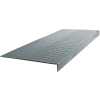 Rubber Raised Circular Stair Tread Square Nose 12.06" x 60" Dark Gray