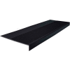 Rubber Light Duty Ribbed Stair Tread Square Nose 12.25" x 72" Black