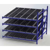 UNEX RR99S2W8X8-A Gravity Flow Roller Rack with Wheel Bed Add-On 96"W x 96"D x 84"H with 4 Levels