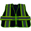 Petra Roc Two Tone 5-Point Breakaway Public Safety Vest, Zipper Closure, Navy/Lime, 2XL-5XL