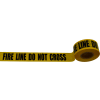 "Fire Line Do Not Cross" Barricade Tape, Polyethylene, Yellow Tape/Black Print, 3" x 1000'