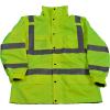 Petra Roc 3-In-1 Waterproof Parka Jacket, ANSI Class 3, 300D Oxford Shell/Fleece Lining, Lime, L