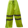 Petra Roc Waterproof Drawstring Pants, ANSI Class E, 300D Oxford/PU Coating, Lime, L