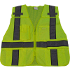 Petra Roc Two Tone Expandable 5-Point Breakaway Public Safety Vest, ANSI Class 2, Lime/Navy, S-XL