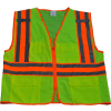 Petra Roc Two Tone DOT Surveyors Vest, ANSI Class 2, Solid Front Mesh Back, Lime/Orange, 4XL/5XL