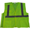 Petra Roc 5-Point Breakaway Safety Vest, ANSI Class 2, Polyester Mesh, Lime, 4XL/5XL