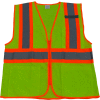 Petra Roc Two Tone DOT Safety Vest, ANSI Class 2, Polyester Mesh, Lime/Orange, S/M