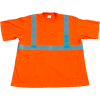 Petra Roc Short Sleeve T-Shirt, ANSI Class 2, Polyester Birdseye Mesh, Orange, 2XL