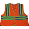 Petra Roc Two Tone DOT Safety Vest W/1" Reflective Tape, Class 2, Polyester Mesh, Orange, L/XL