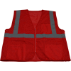 Petra Roc Special Identification Vest, Polyester Mesh, Zipper Closure, Red, L/XL