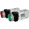 ROSS® Pneumatic Flush Mounted Green Push Button Valve 1223B1FPG, 1/8" NPT