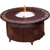 Hiland Fire Pit HIL-FP-1201 Propane 42000 BTU Round Cast Aluminum Bronze