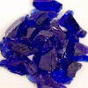 Hiland Fire Glass RGLASS-OB 1/2" to 1" Dia. Recycled Ocean Blue 10 Lbs