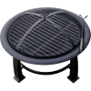 Hiland Fire Pit YFP-235 Wood Burning 30" Round Black