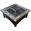 Hiland Fire Pit YFP-51133D Wood Burning 36" Square Slate
