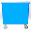6 Bushel capacity-Mold in caster bracket only -Blue Color