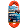 U.S. Wire 60025 25 Ft. Three Conductor Orange Extension Cord, 16/3 Ga. SJTW-A, 300V, 13A