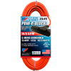 U.S. Wire 62025 25 Ft. Three Conductor Orange Cord W/Pow-R Block, 14/3 Ga. SJWT-A, 300V, 15A