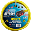 U.S. Wire 68050 50 Ft. Single-Tap w/ Lit End Temp-Flex Extension Cord, 10/3 Ga., 300V, 15A, Yellow