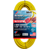 U.S. Wire 73050 50 Ft. Three Conductor Yellow Temp-Flex Lighted Plug Cord, 14/3 Ga., 300V, 15A