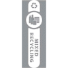 Rubbermaid Waste Stream Label Mixed Recycling Kit for Slim Jim - 1992437