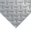 Rubber-Cal &quot;Diamond-Plate Metallic&quot; PVC Flooring - 2.5 mm x 4 ft x 15 ft - Silver