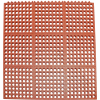 Rubber-Cal "Dura-Chef Interlock" Anti-Fatigue Rubber Floor Matting, 5/8" x 36" x 36", Red