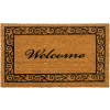 Rubber-Cal Estate Style Welcome Coir Door Mat 5/8" Thick 1.5' x 2.5'