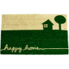 Rubber-Cal Happy Home Coir Door Mat 5/8" Thick 1.5' x 2.5'