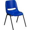 Flash Furniture Ergonomic Shell Stack Chair - Plastic - Blue - Hercules Series - Pkg Qty 4