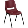 Flash Furniture Ergonomic Shell Stack Chair - Plastic - Burgundy - Hercules Series - Pkg Qty 4