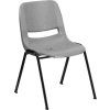 Flash Furniture Ergonomic Shell Stack Chair - Plastic - Gray - Hercules Series - Pkg Qty 4