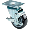 RWM Casters VersaTrac® 4" Urethane Polypropylene Wheel Swivel Caster with Hub Brake
