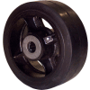 RWM Casters 4" x 2" Mold-On Rubber Wheel with Roller Bearing for 1/2" Axle - RIR-0420-08