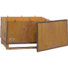 Global Industrial 4-Panel Hinged Shipping Crate with Lid & Pallet, 36" x 22" x 22" O.D.