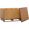 Global Industrial 4-Panel Hinged Shipping Crate with Lid & Pallet, 41" x 28-3/4" x 25-1/2" O.D