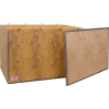 Global Industrial 4-Panel Hinged Shipping Crate with Lid, 48" x 30" x 30" O.D.