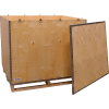 Global Industrial 6-Panel Shipping Crate with Lid & Pallet, 48" x 40" x 42" O.D.