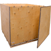 Global Industrial 6-Panel Shipping Crate with Lid & Pallet, 60" x 60" x 60" O.D.