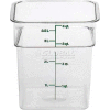 Cambro 4SFSCW135 - Camsquare Food Container, 4 Qt., 7-1/4 x 7-1/4 x 7-3/8, Clear - Pkg Qty 6