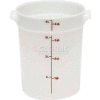 Cambro RFS4148 - Storage Container, Round, 4 Qt., 8-3/16" Dia. x 8-9/16"H, White, Polyethylene - Pkg Qty 12