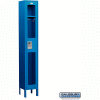 See-Through Metal Locker S-61165 - Single Tier 1 Wide 12"W x 15"D x 72"H Blue Unassembled