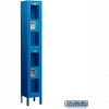 See-Through Metal Locker S-62168 - Double Tier 1 Wide 12"W x 18"D x 36"H Blue Assembled